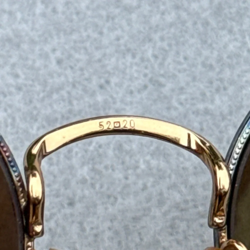 Vintage Brooks Brothers Sunglasses Round Tortoise Gold BB 101S 1006 Italy 52 20